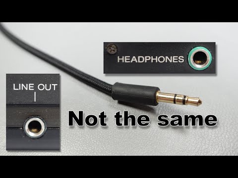 Line-out ≠ Headphone-out