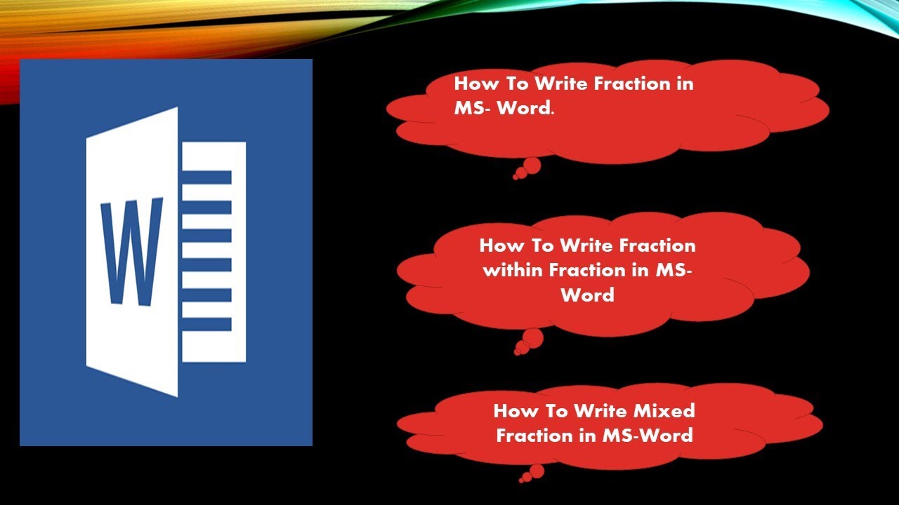 how-to-write-fraction-in-ms-word-how-to-write-mixed-fraction-in-ms