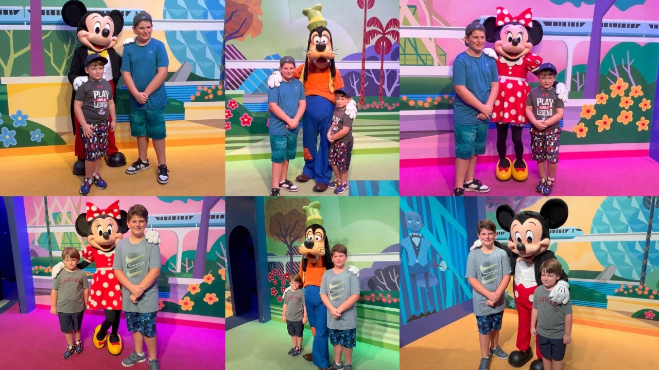 Meeting Mickey Mouse Goofy & Minnie Mouse 9 Meet & Greets in EPCOT at ...