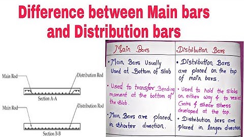Difference between Main bars and distribution bars
