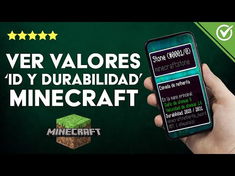 ¿Cómo ver los valores &#039;ID y durabilidad&#039; de mis objetos en MINECRAFT?