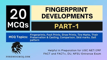 Forensic Fingerprint MCQs and Other Impression Question With Answer for NTA UGC NET Forensic Science