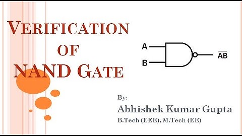 Verification of NAND Gate on Virtual Lab