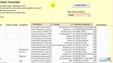 Get Location Data in Excel using Bing Maps