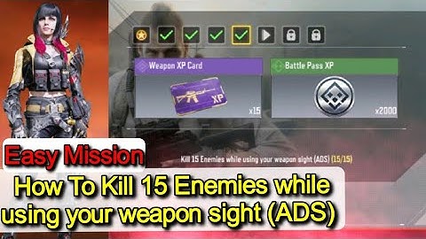 How To Kill 15 Enemies while using your weapon sight (ADS) COD MOBILE|PRO GAMER MR RDR