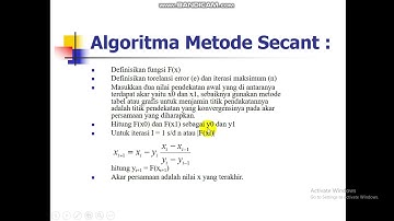 Mencari Akar-Akar Persamaan Menggunakan Metode Secant || Pertemuan 7 Metode Numerik