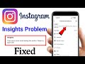 Instagram reels insights not showing problem | there was an error while loading your insights 2026