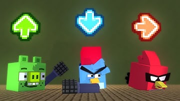 FNF Character Test | Gameplay VS Minecraft Animation | VS Angry Bird