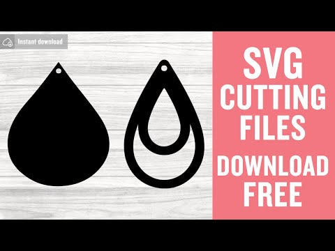 Tear Drop Earrings Svg Free Cut Files for Cricut Silhouette Free Download