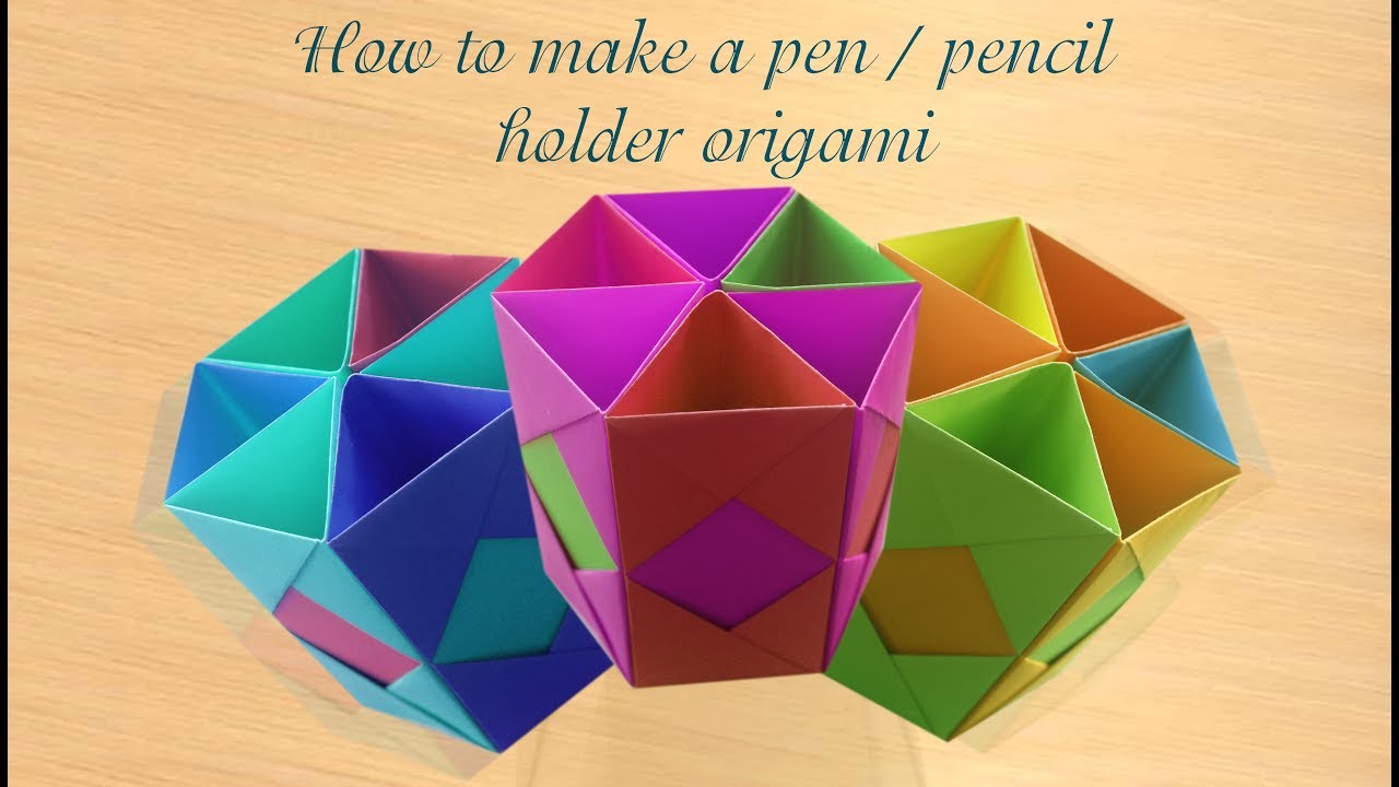 Diy How To Make Pen Stand Pencil Holder Hexagonal Pen