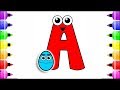 ABC Song | ABC drawing for kids | How to draw pictures using English Alphabet A to Z