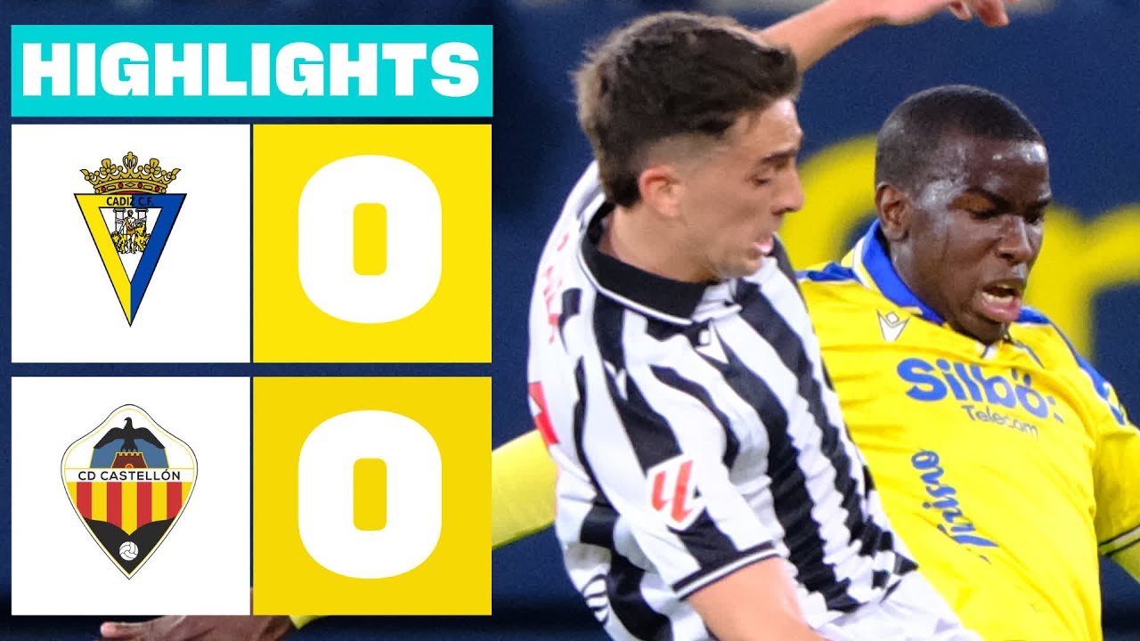 CÁDIZ CF 0 - 0 CD CASTELLÓN I RESUMEN LALIGA HYPERMOTION - YouTube