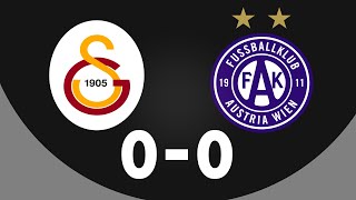 Galatasaray V Austria Wien  (Uefa Kp. 2.Tur ) Full Match