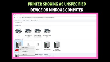 How to Fix Printer Showing as Unspecified Device on Windows 11