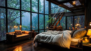 Sounds Rain and Thunder on Window - Fall Asleep Fast, Deep Relaxation, Focus, Calm Mind