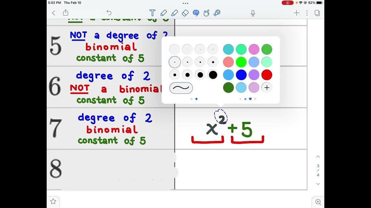 Help with Describing & Classifying Polynomials Venn Diagram - YouTube