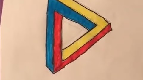 How to draw an awesome PENROSE TRIANGLE!!! (Cool optical illusion easy drawing)