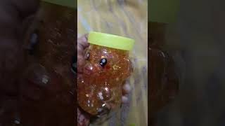 cute slime with glitters at home