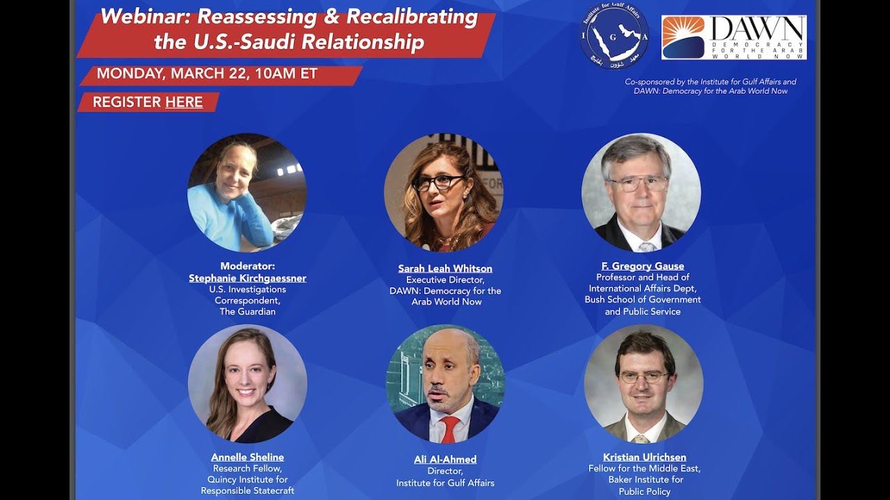 Webinar Reassessing Recalibrating The U S Saudi Relationship Youtube
