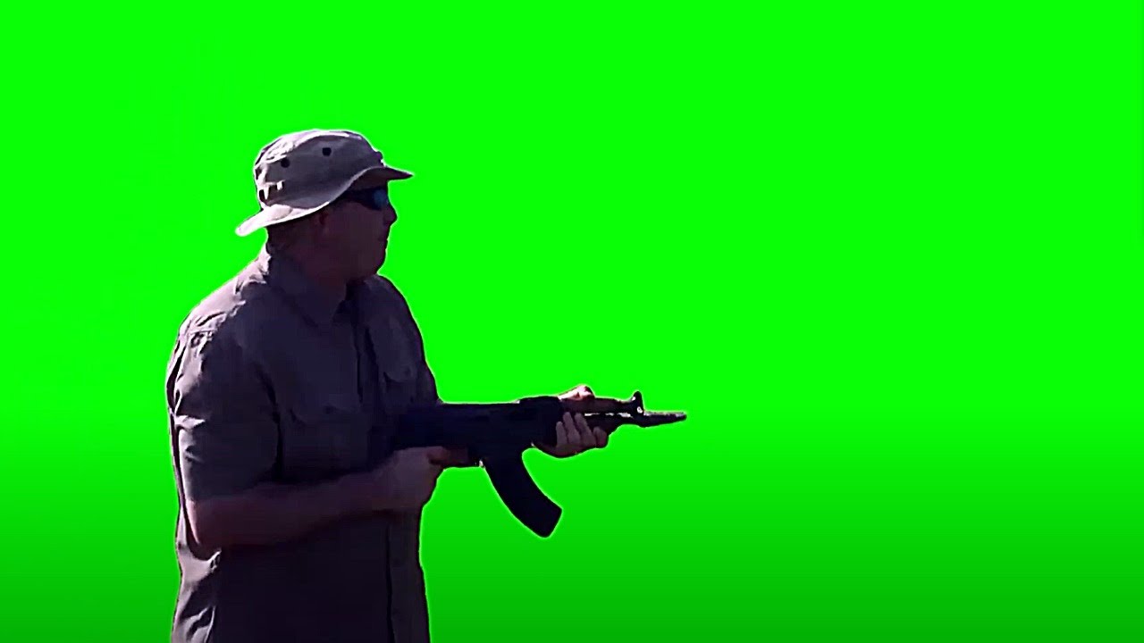 AK  FULL AUTO Green Screen (AK 풀연사 사격 크로마키)
