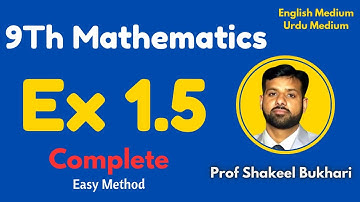 Class 9 Chapter 1 Exercise 1.5 | Science Group | English and Urdu Medium