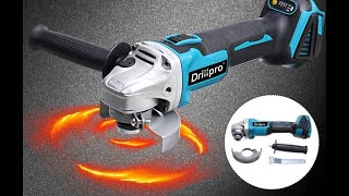 Drillpro 125Mm Brushless Cordless Angle Grinder Variable 4 Speed
