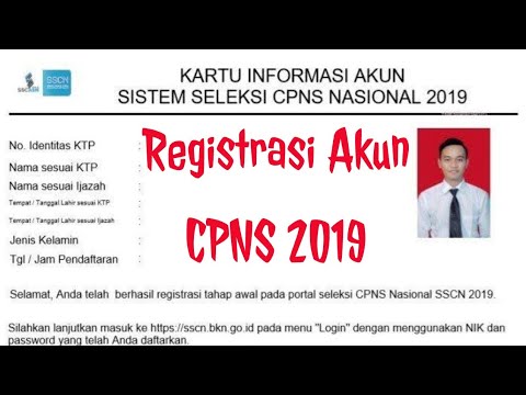 Cara Membuat Akun SSCN Sebelum Daftar CPNS 2019 di Portal sscn.bkn.go.id 2019