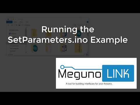 Running the MegunoLink SetParameters Arduino Example