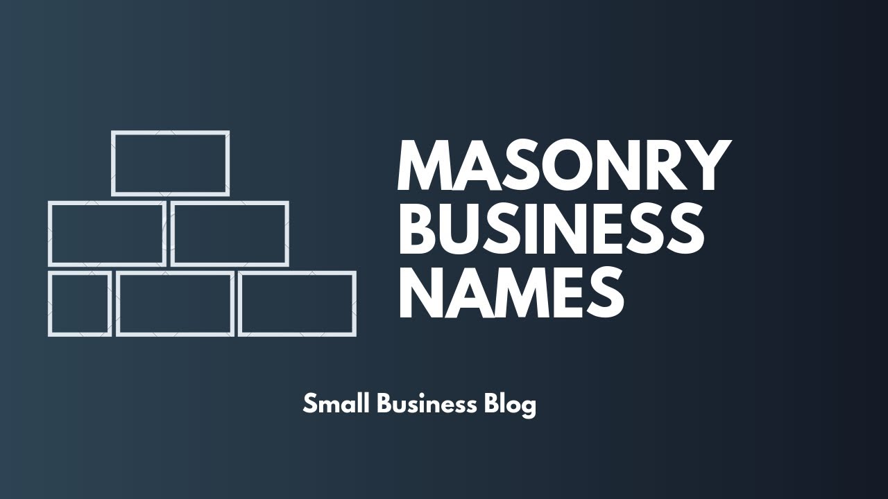 Creative Masonry Business Names