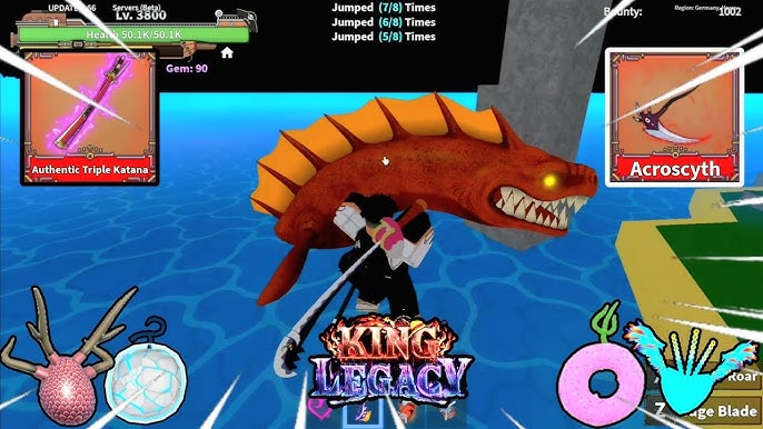 a espada mais rara do king legacy longa evos showcase roblox