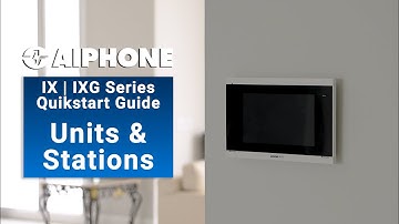 IX | IXG Quickstart Guide | Units and Stations