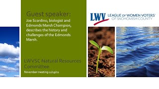 Edmonds Marsh Presentation  Lwvsc Natural Resources With Joe Scordino