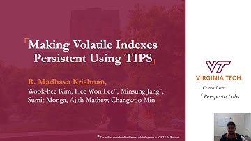 Making Volatile Index Structures Persistent using TIPS (Full Length Video)
