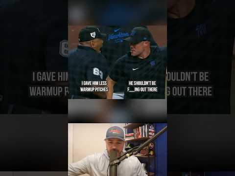 Umpire's explanation has manager losing his mind #baseball #mlb #umpire #marlins #miami #debate