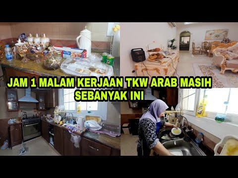 TKW ARAB JAM 1 MALAM MASIH KERJA SEBANYAK INI DAN INI TANGGAPAN MAJIKAN Ku //VLOG Tkw Arab