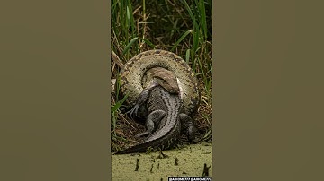 Python attacks alligator