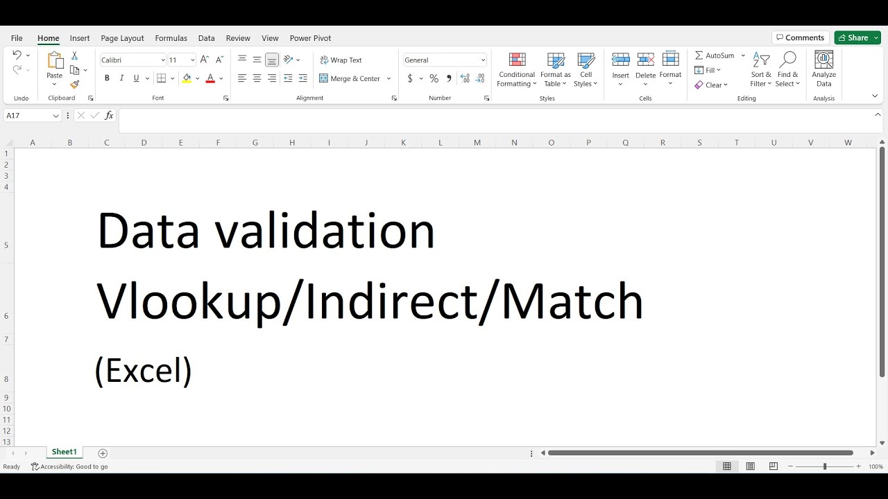 შეზღუდვები Data validation. Vlookup/Indirect/Match ფორმულები. - YouTube