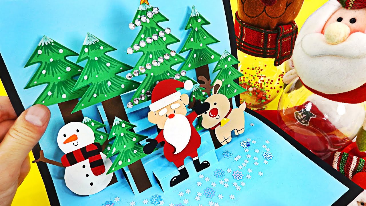How Do You Make A 3D Forest Pop up Card With Santa Claus Rudolf And how-do-you-make-a-3d-forest-pop-up-card-with-santa-claus-rudolf-and