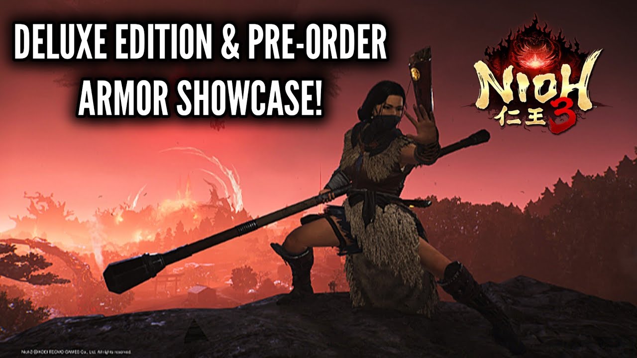 Nioh 3 - Deluxe Edition & Pre-Order Armor Showcase!