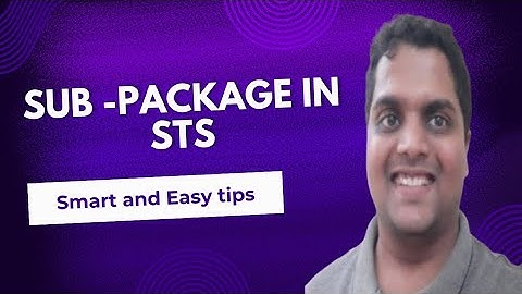 How to create Subpackages in sts?  | STSTipsTricks