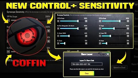 COFFIN SENSITIVITY CODE 2024 & Coffin New Control Code/Best 4 finger claw control PUBG / BGMI