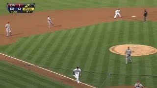 CIN@SD: Padres even score on Forsythe's RBI in second
