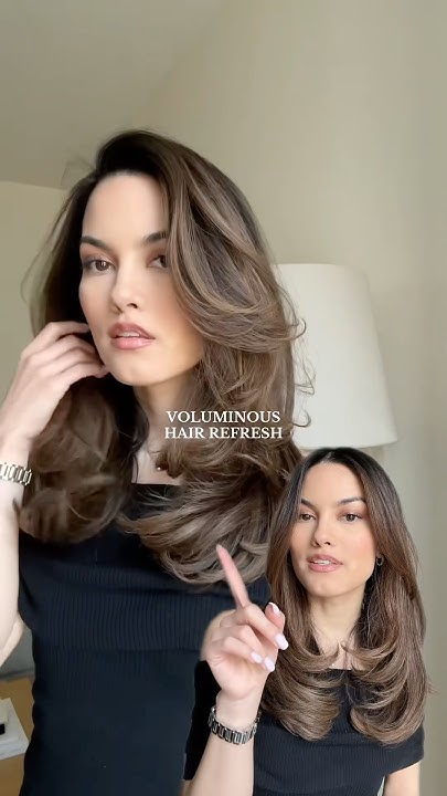  Voluminous hair for confidence 🤍 how I refresh my blowout #hairstyle # ...