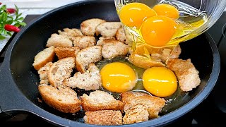 Pour eggs onto the bread and you will be amazed by the results! Simple and delicious!