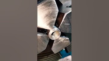 nut bolt square thread cutting internal diameter lathe machine work and square thread cutting