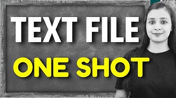 TEXṬ FILE ONE SHOT | FULL TEXT FILE in ONE CLASS | Class 12 Computer Science
