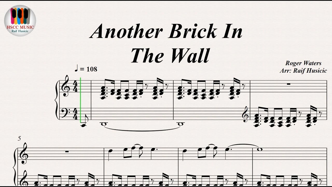 Another Brick In The Wall Pink Floyd Piano Youtube