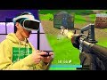 FORTNITE IN FIRST PERSON! Fortnite: Battle Royale In VR! (First Person Mode) | David Vlas