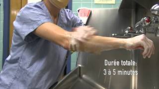 Lavage de mains: Unité d'enseignement chirurgical-Université de McGill-HGJ