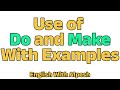 Use of Do and Make with Examples #shorts #easyenglisheveryday #englishlearningclass